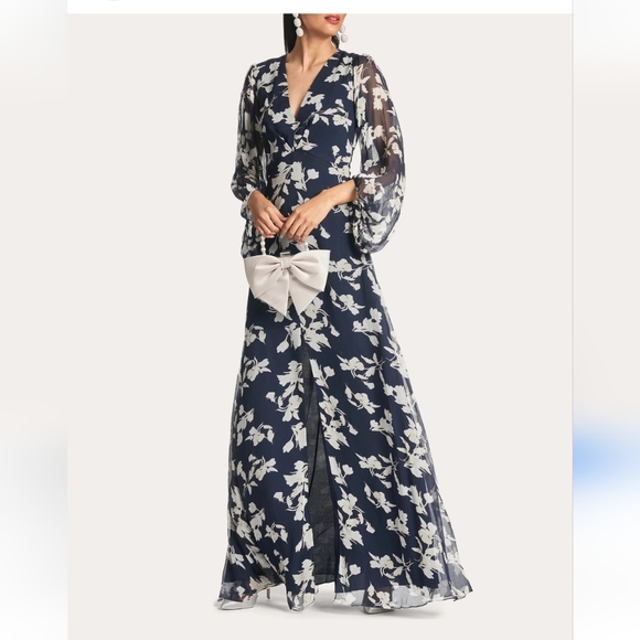 Sachin + Babi Dresses & Skirts - Sachin & Babi Navy Floral Jenny Chiffon Dress Size 16W